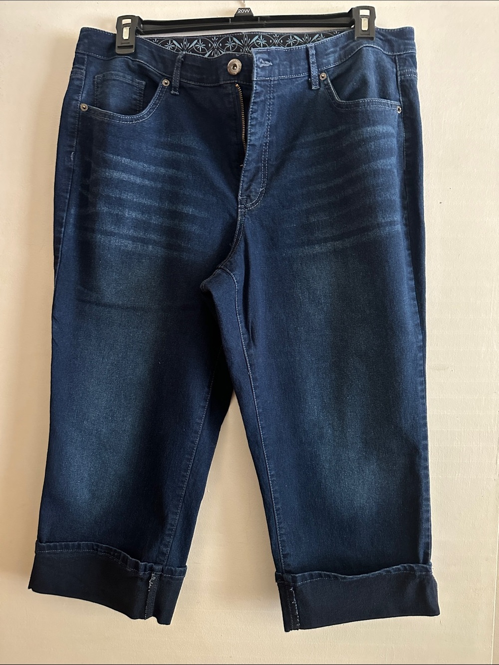 Faded Glory Women's Dark Blue Cropped Jeans